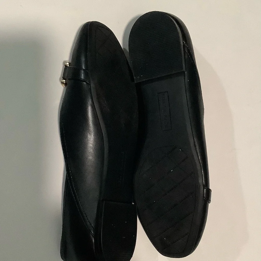 Kelly & Katie Black Flats with Gold Accent